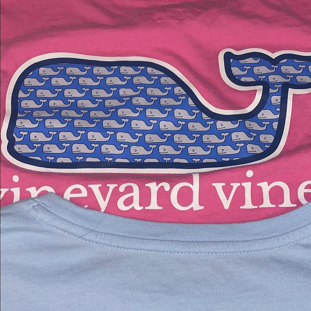 Vineyard Vines lot of 4 Multi-Color Whale Logo Tee Set 100% cotton - Picture 4 of 9